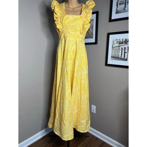 Anthropologie SIKA Marigold Ruffled Maxi Dress - Picture 4 of 7